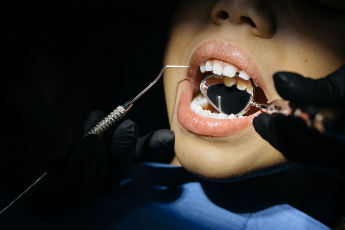 A pediatric dental examination